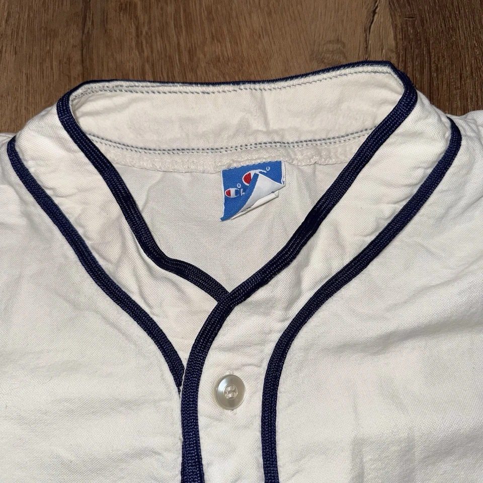 Vintage Boston Red Sox Jersey Champion Baseball Cotton Button 80s 90s Mens Large - Image 4 of 4