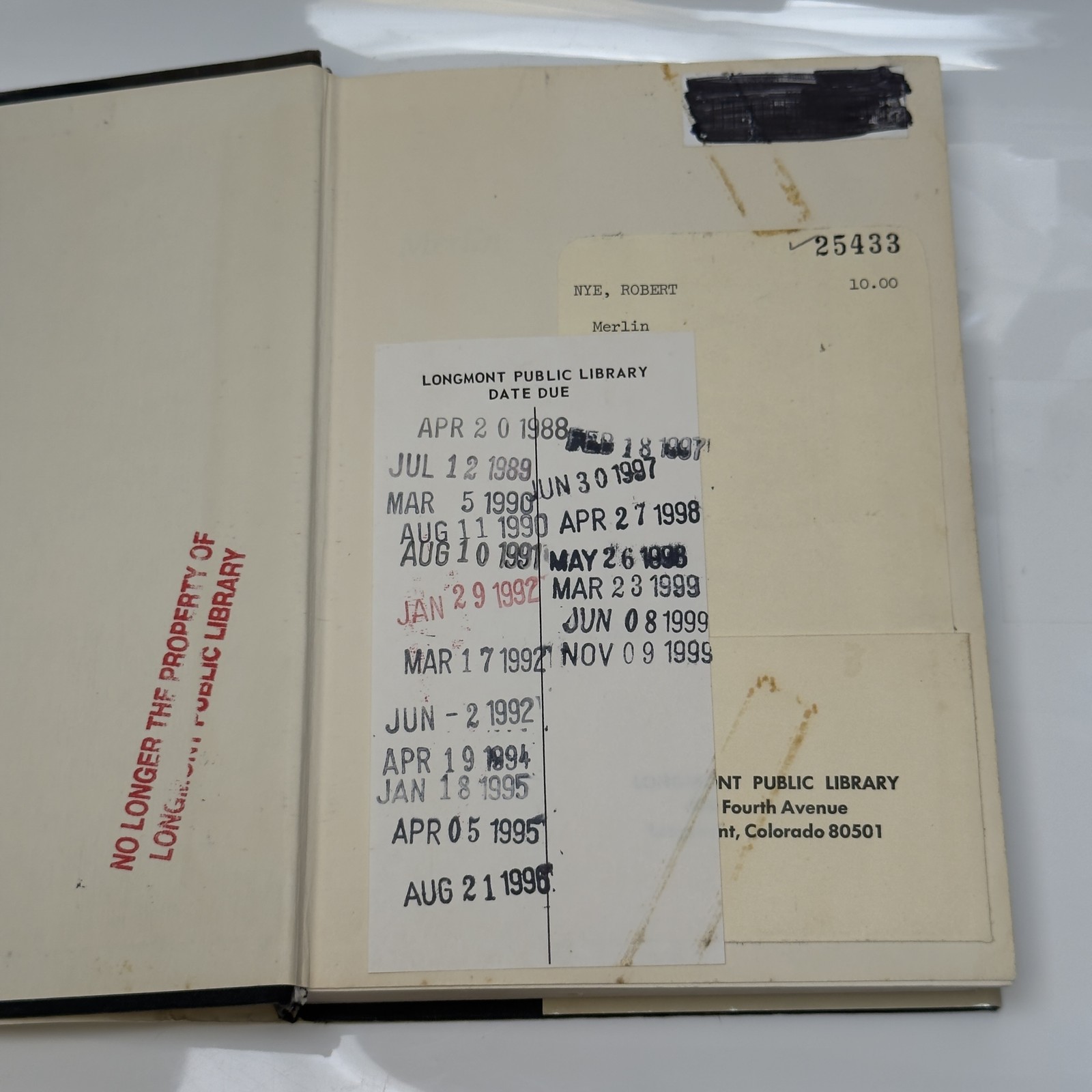 Vtg Merlin Nye Fantasy Fiction 1979 Hardcover First American Edition Dust Jacket