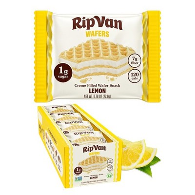 Rip Van Wafels Lemon Cookies, 16 Count, 1g Sugar, 4g Carbs, Vegan, Keto Frien...