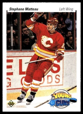 1990-91 Upper Deck #535 Stephane Matteau Calgary Flames Rookie Hockey Card