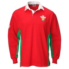 Mens Ladies Long Sleeve Welsh Wales Rugby Shirt