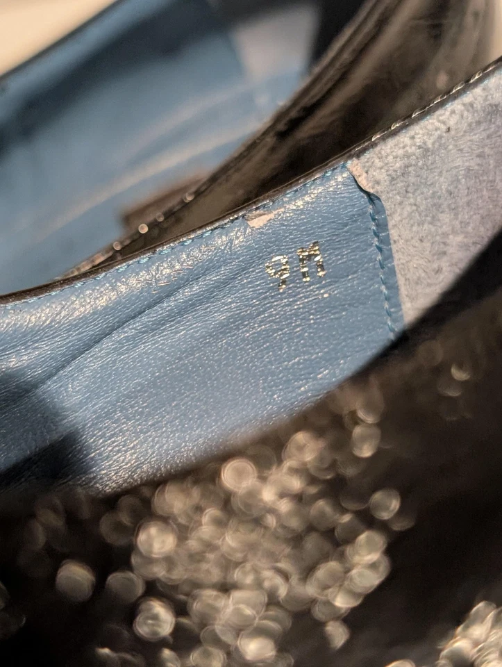 Zapatos Biala para mujer talla 9M charol negro con cordones Oxford hechos en Italia Foto 4 de 4