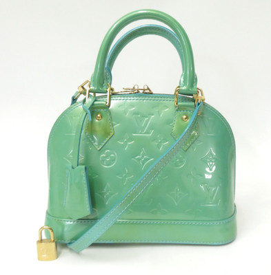 Authentic Louis Vuitton Monogram Vernis Alma BB 2way Shoulder Hand Bag F#53484