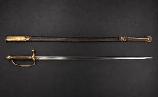 Original Civil War Ames Mfg. Co. U.S. Sword Dated 1862 with Original Scabbard
