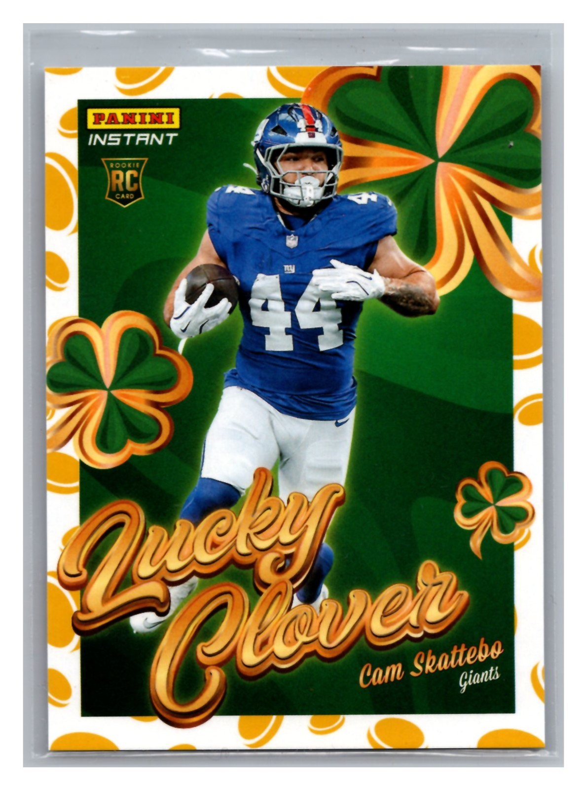 2025 Panini Instant Cam Skattebo Lucky Clover RC #19 Giants