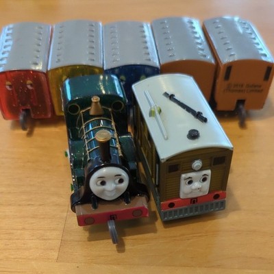 Tomy Capsule Plarail Thomas Emily Toby Train Car Set Vintage NTSC Japan