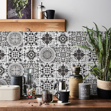 Tile Stickers 20x20 Moroccan Mosaic Kitchen Bathroom PVC Tile Covers