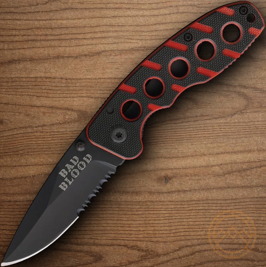 Bad Blood Stainless Steel Blade Black Collectible Folding Knives