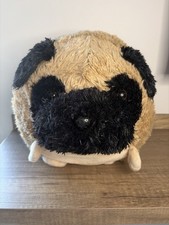 Cozy Time Pug Plush Toy Dog Beige Black Soft Toy Cushion Baynham Farm