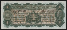 AUSTRALIA £1 Riddle-Heathershaw. aU. R-26 cat $2750. McD cat $3500