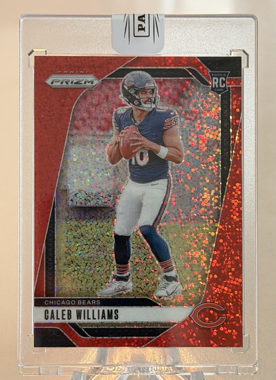 2024 Panini Prizm #301 Caleb Williams Red Sparkle Chicago Bears Rookie RC SP