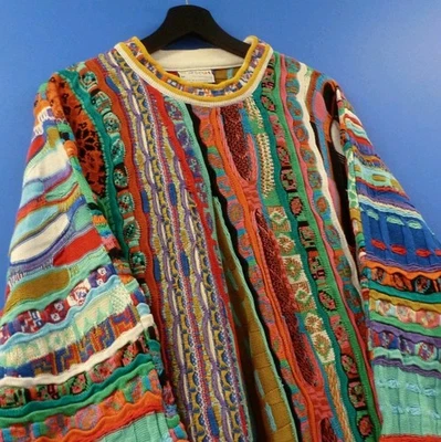 [M] Vintage Coogi Pulli Carzy Patter Muster 178 Pullover Biggi B.I.G. 90S Carlo - Bild 1 von 4
