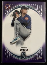 2026 Topps Pristine  Bryan Woo #191 Purple Refractor Mariners /99