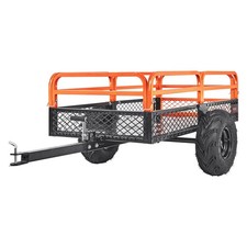  Heavy Duty Steel ATV Dump Trailer, 1500-Pound Load Capacity 15 Cubic Feet,