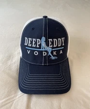 Deep Eddy Vodka Hat Cap Blue Mesh Trucker Adjustable Snap Back OSFM EUC