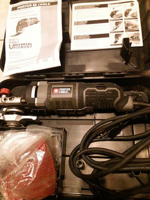 #ad Porter Cable Oscillating Multi Tool PCE605 With Assorted Blades Platen Case NEW $110.00