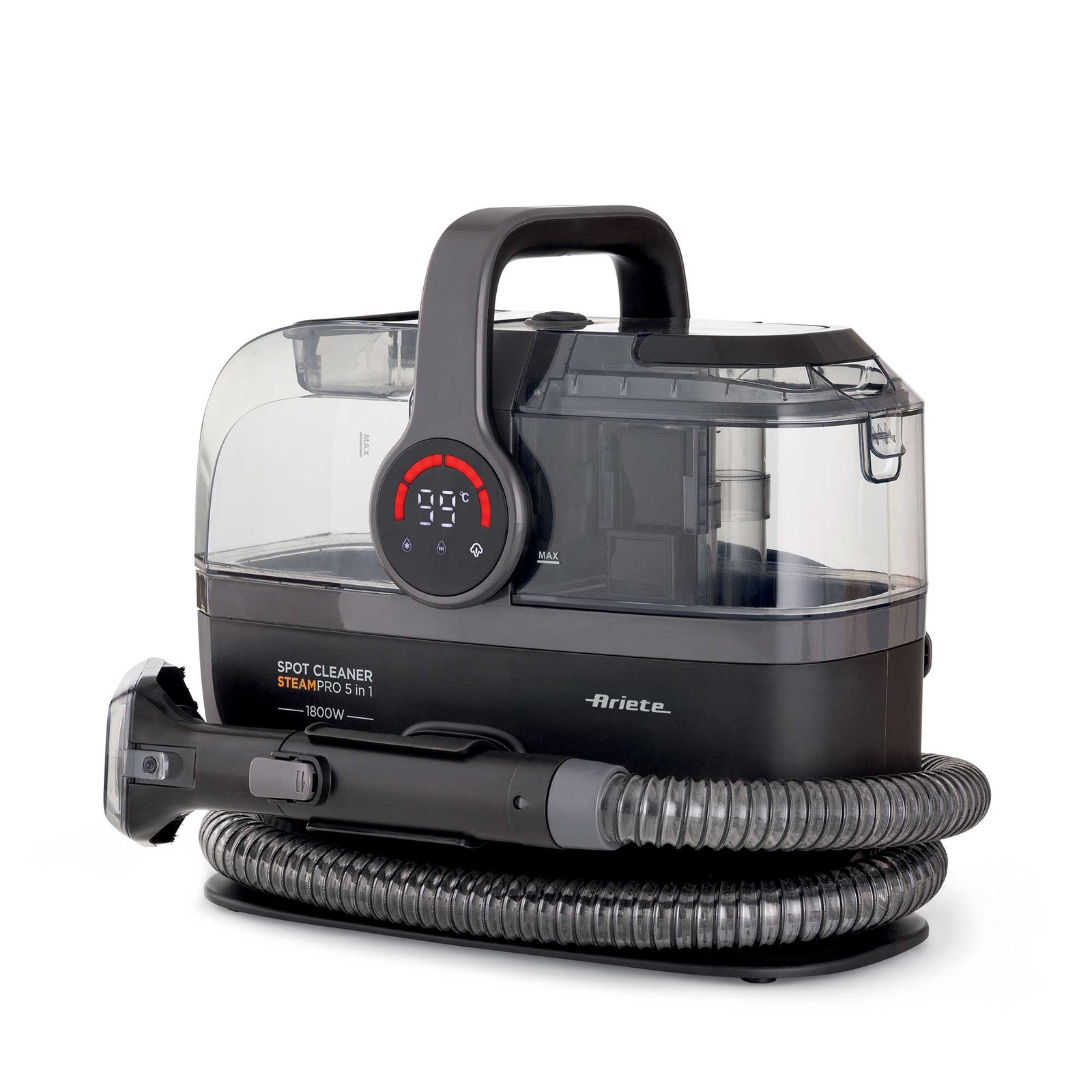 Ariete 2484 Spot Cleaner Steam PRO 1800W Lavatappeti Pulitore Vapore Auto Divani