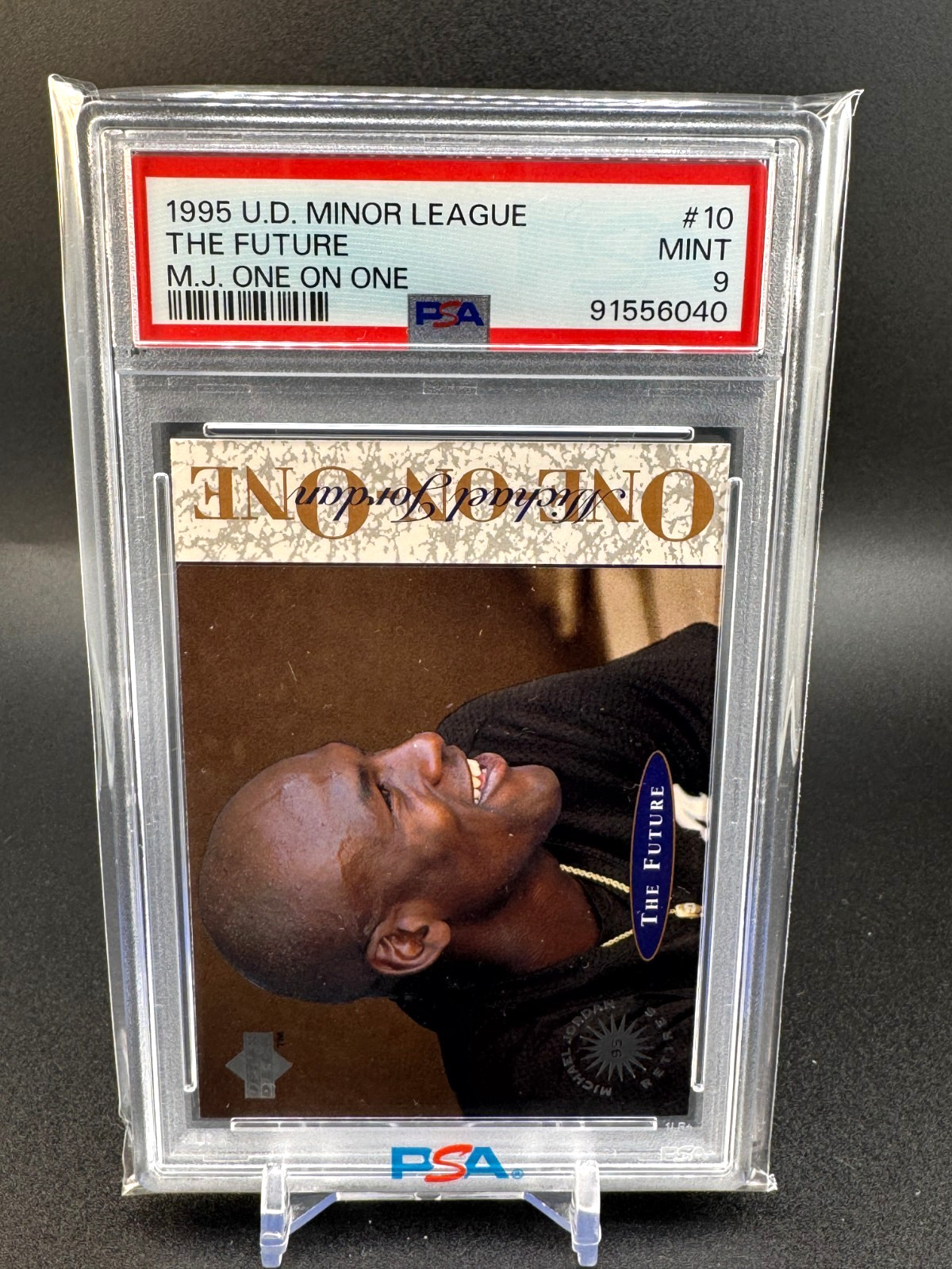Michael Jordan 1995 UD Minor League MJ One on One The Future Baseball #10 PSA 9
