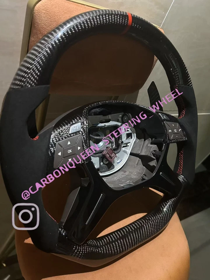 REAL CARBON FIBER STEERING WHEEL FOR Mercedes Benz ML350/ML500/ML550 2012-2014YS - Image 3 of 3