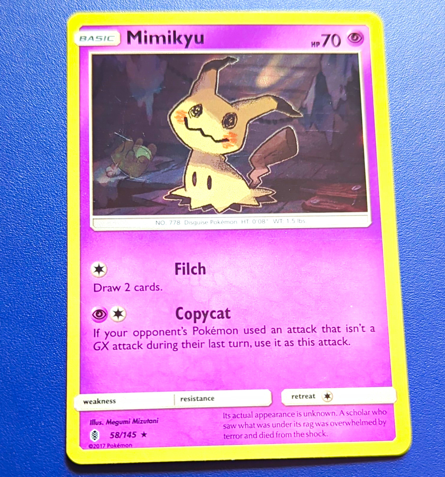 The Pokémon Company Pokémon TCG Mimikyu Sm-Guardians Rising Holo Rare 58/145 EN