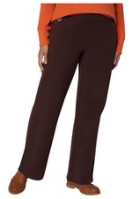 Quacker Factory Women's DreamJeannes Wide Leg Pants Expresso