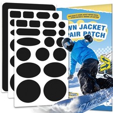 35Pcs Down Jacket Repair Patch Kit Pre-Cut Nylon Patches for Clothes Self-Adh...