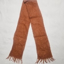 Vintage Kinloch Anderson Mohair Pile Wool Scarf Scotland 66"x7" Flaw