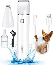 Cordless Dog Paw Trimmer - Low Noise Small Dog Clippers with Double Blades USB R