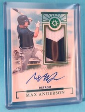 2025 Boys of Summer MAX ANDERSON RC Prospect Material Signatures Auto Green 1/5