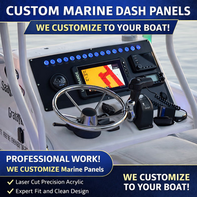 Custom Acrylic Boat Dash Panel Laser Cut Made to Order