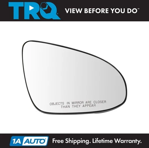 TRQ Side View Door Heated Mirror Glass Passenger Side RH for Toyota Camry