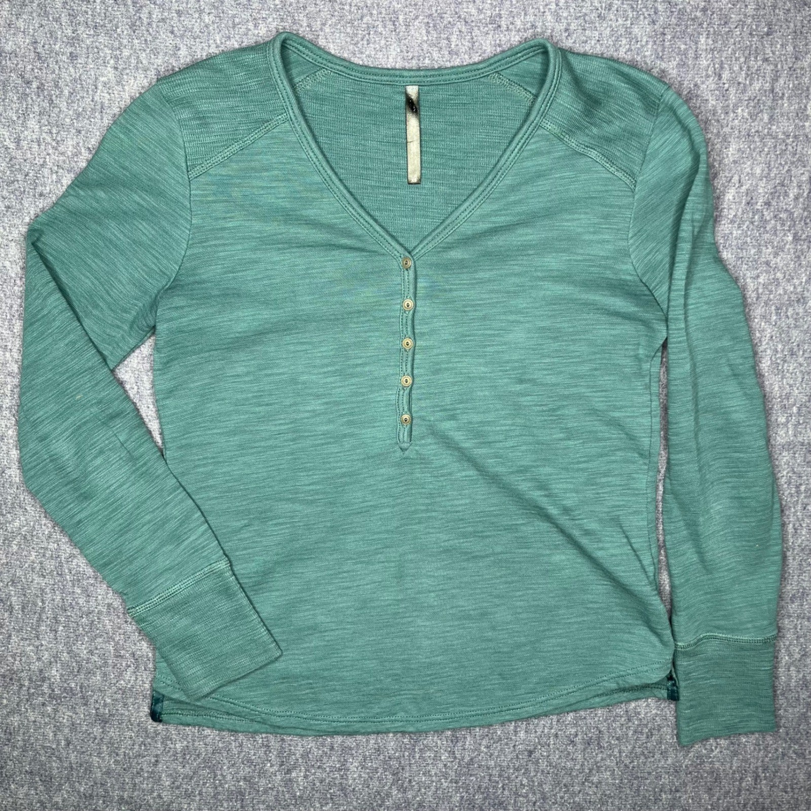 Kuhl Lola Henley Thermal V-Neck Dark Teal Women's Size XS Hiking Camping