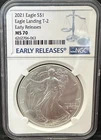 2021 Type 2 AMERICAN SILVER EAGLE NGC MS 70 Early Releases