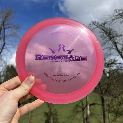 Dynamic Discs Lucid Renegade Understable Disc Golf Distance Driver Pink 175 Gram