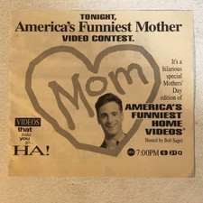 America’s Funniest Home Videos Tv Series Vintage Print Bob Saget Tpa17