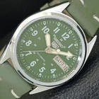 VINTAGE REFURBISHED SEIKO 5 AUTOMATIC 6309A JAPAN MENS GREEN WATCH a441695-1