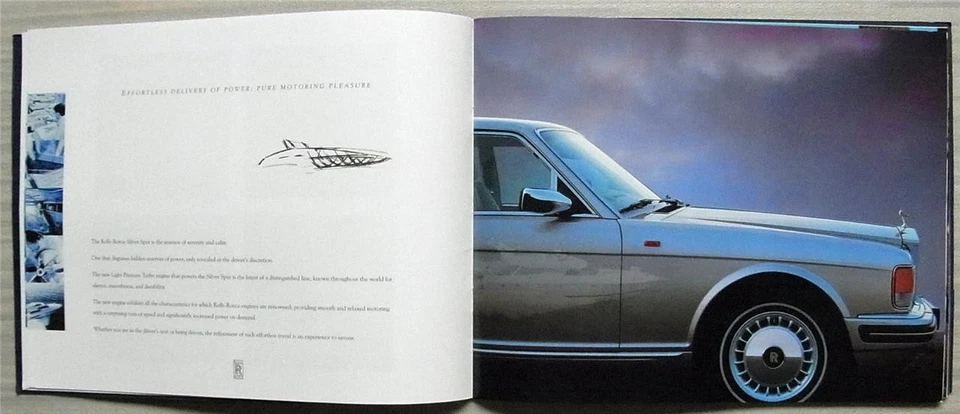 Folleto de venta de autos Rolls Royce Silver Spur & Silver Dawn c1990 + 2 placas de colores Foto 4 de 4