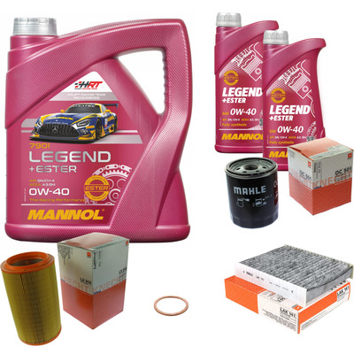 MAHLE Inspektionspaket 6 L MANNOL Legend+Ester 0W-40 für Alfa Romeo GT 3.2 GTA