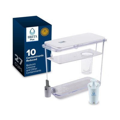 Brita UltraMax Large Water Dispenser with 1 BritaPlus Filter, 27 Cup, White (...
