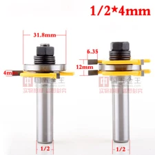 Tongue and Groove Router Bit Set Up to 12mm Stock 1/2" Shank
