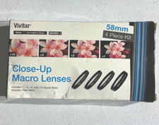 Vivitar Never Opened Camera Lens 1, 2, 4, 10 Diopter Filters 58mm Case