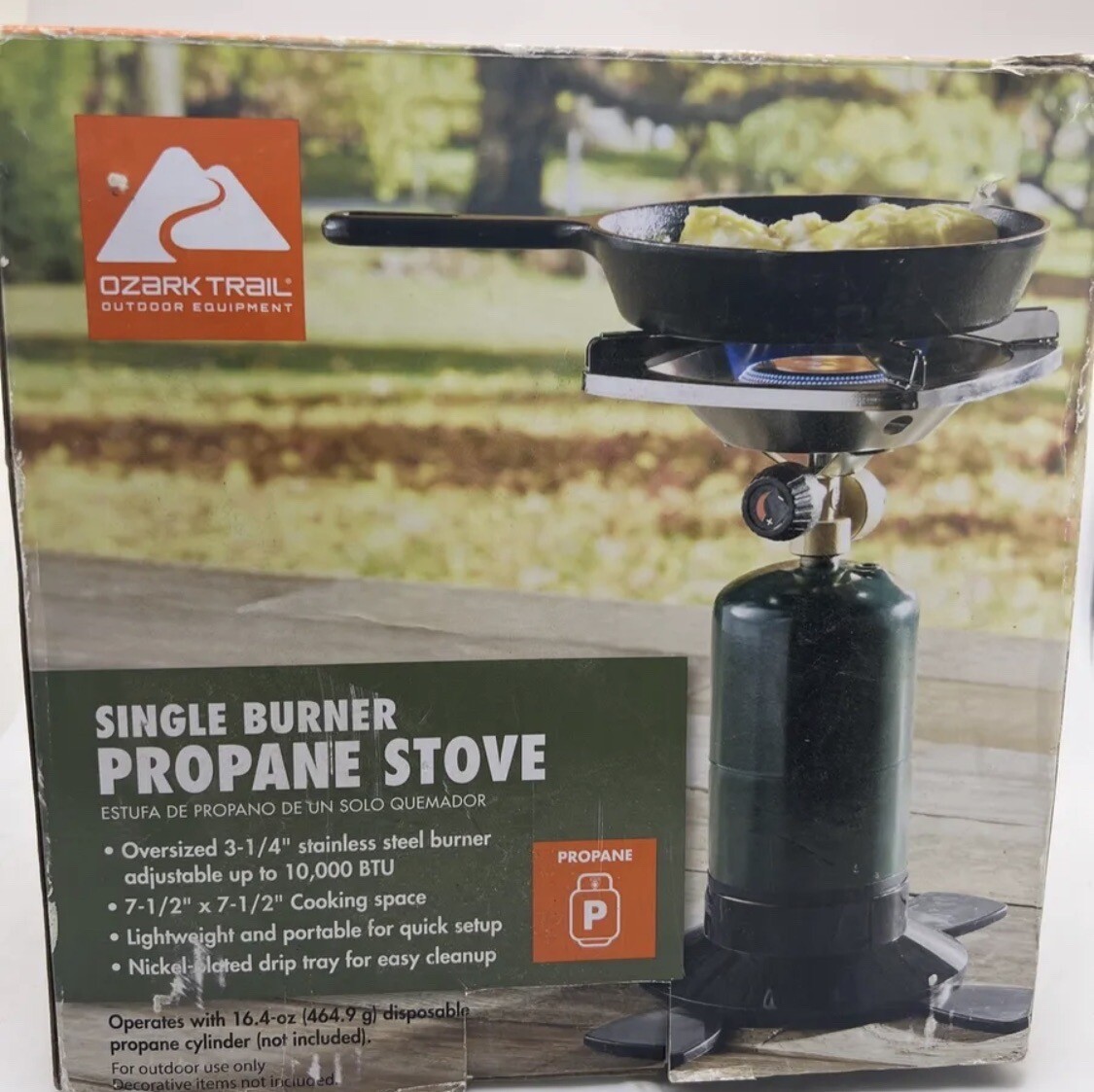 Ozark Trail Single Burner Propane Stove NIB Osmani Trust