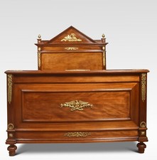 Empire Mahogany Double Bed | Acorn Finials & Chariot Decoration
