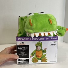 Infant Baby T-Rex Halloween Costume 4-Piece Set Jumpsuit Sz 6-12 Months Unisex