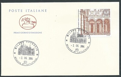 2004 ITALIA FDC CAVALLINO UNIVERSITA DI TORINO NO TIMBRO ARRIVO - CG