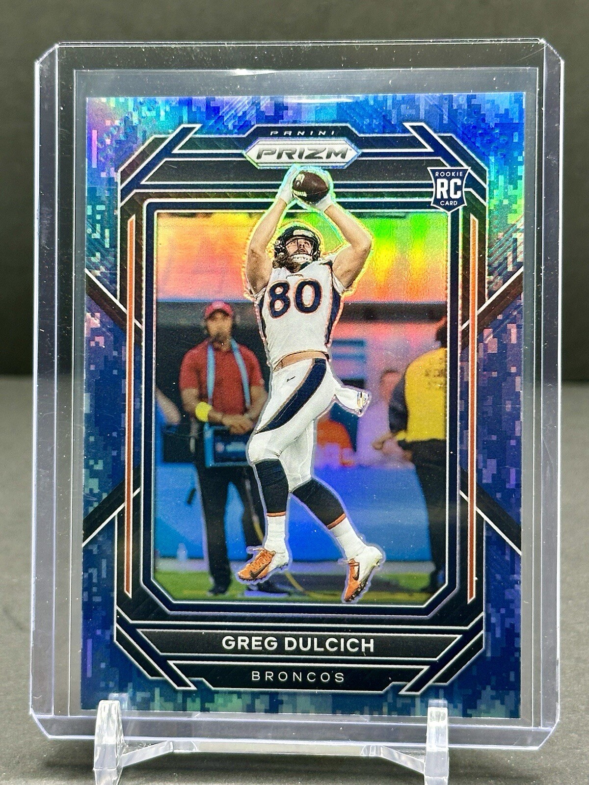2022 Prizm Greg Dulcich #360 Navy Camo 25/25 RC Broncos Rookie