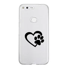 Heart love Dogs Paw Sticker Die Cut Decal for mobile cell phone Smartphone Pet