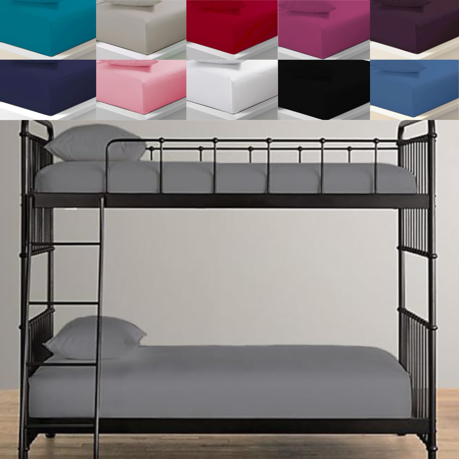 Luxury 25cm Fitted Sheet Egyptian Cotton Fitted Sheets Bunk Bed 30" X