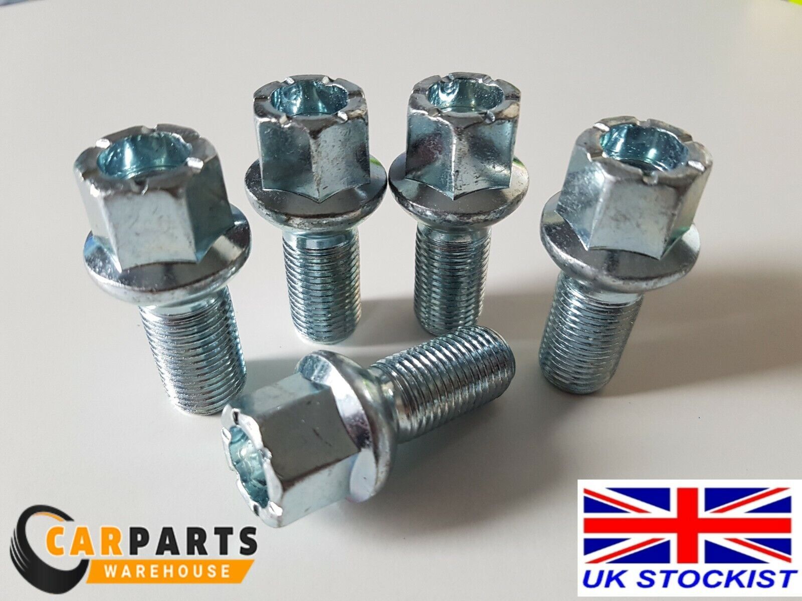 Fits VW Bora, Caddy Alloy Wheel Bolts, Nuts M14 X 1.5 27MM R13