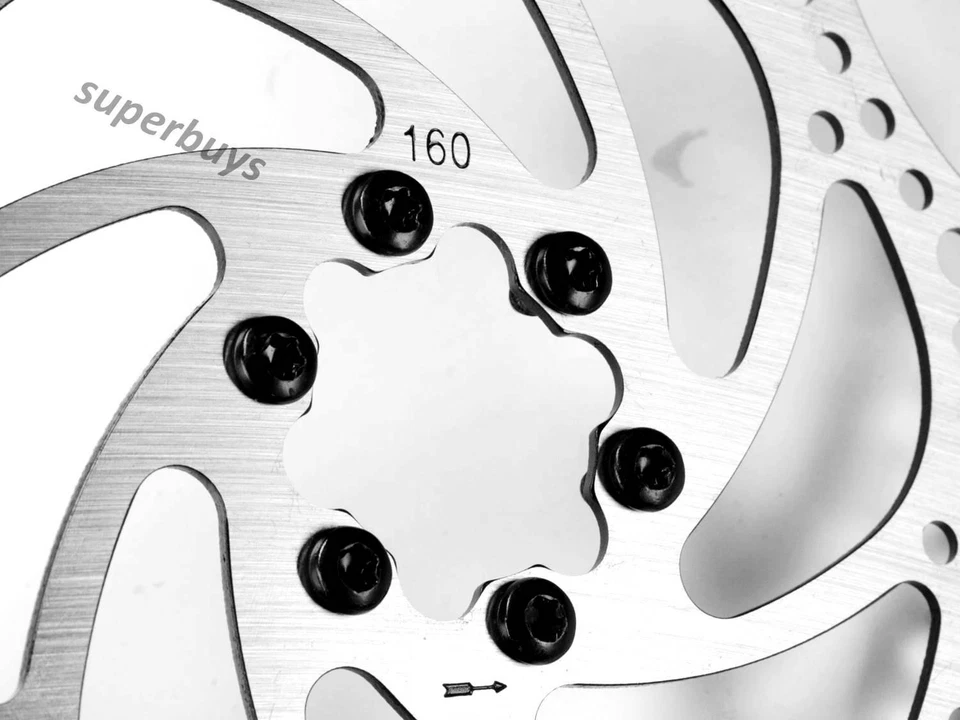 Rotor de freno de disco para bicicleta 160 mm 6 pernos universal bicicleta de montaña MTB bicicleta de carretera Foto 3 de 4